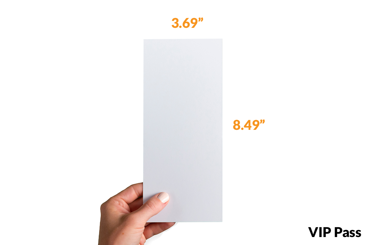 VIP Pass Product Size