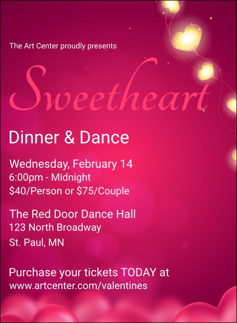 Valentines Day Lovehearts Invitation Product Front