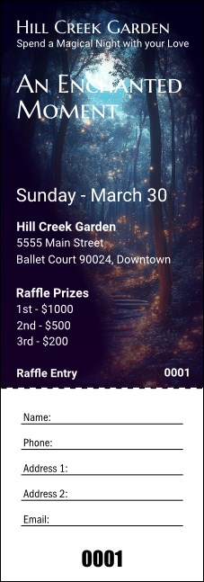 Enchanted Forest Raffle Ticket