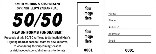 Big Logos 50/50  Raffle Ticket Product Front