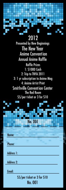 Techno Raffle Ticket Product Front