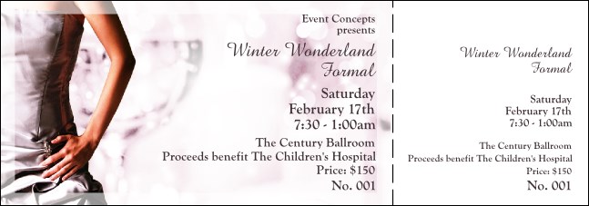 Dinner Dance Event Ticket Product Front