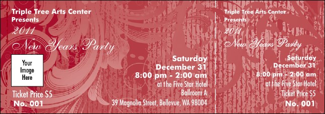 Year Classic Red General Admission Ticket Product Front