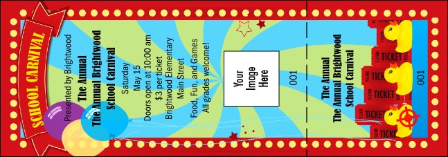 School Carnival General Admission Ticket Product Front