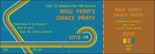 2012 Retro Rainbow Event Ticket Product Front