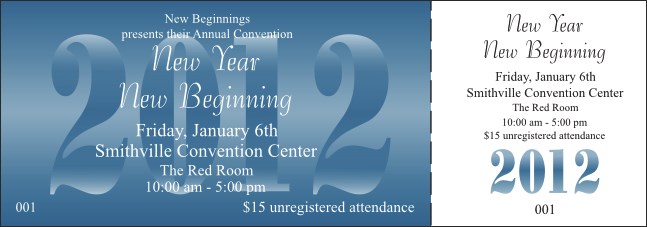 Year General Admission Ticket (Blue) Product Front