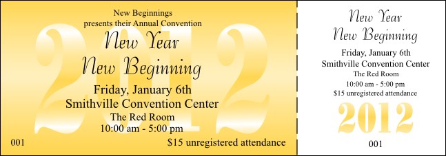 Year General Admission Ticket (Gold) Product Front
