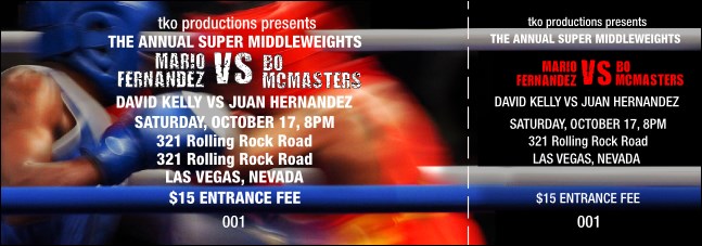 Boxing General Admission ticket Product Front