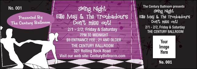 50s Swing Dance General Admission Ticket Product Front