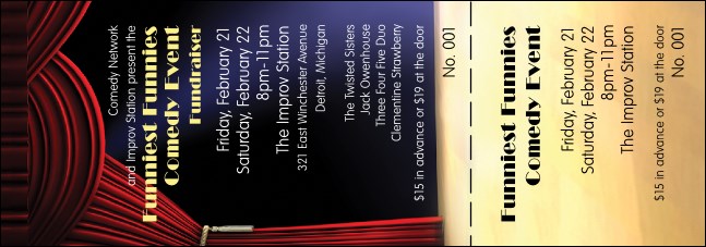 Stand Up Comedy Event Ticket Product Front