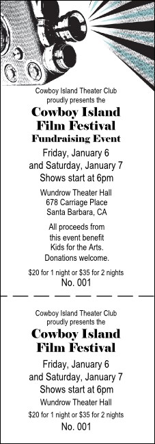 Film Festival Event Ticket Product Front