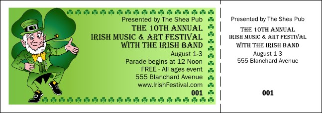 St. Patrick's Day General Admission Ticket 002 Product Front