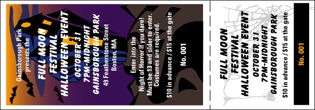 Halloween General Admission Ticket 004 Product Front