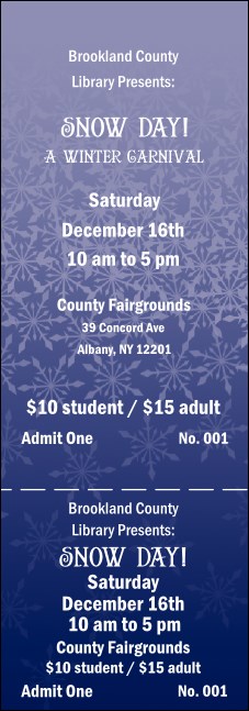 Blizzard General Admission Ticket Product Front