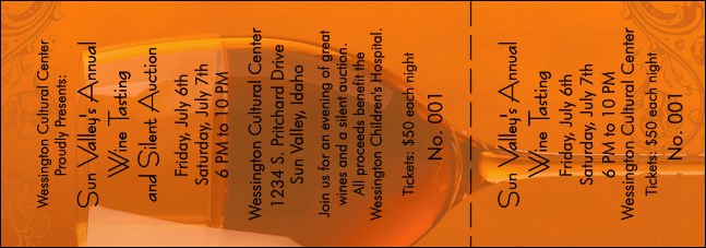 Wine Event Ticket 002 Product Front