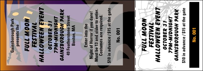 Halloween General Admission Ticket 006 Product Front