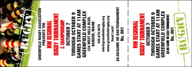 Rugby Event Ticket Product Front