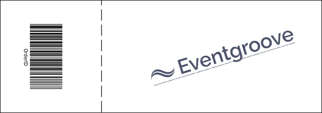 Purple and White General Admission Ticket Product Back