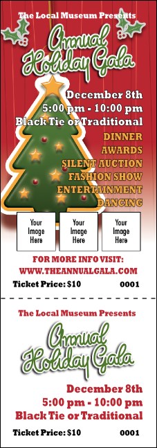 Holiday Tree Event Ticket Product Front