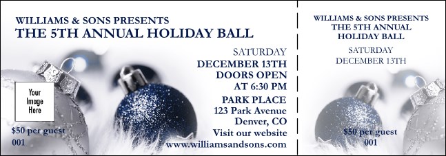 Christmas Ornament Event Ticket Product Front