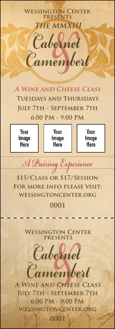 Year Parchment Paper Event Ticket Product Front