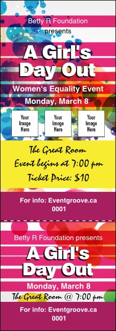 Women's Expo Abstract Event Ticket Product Front