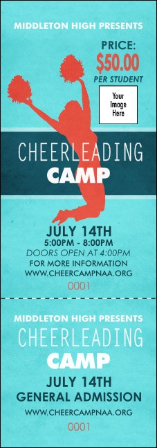 Cheerleading Jump Event Ticket Product Front