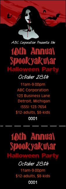 Sexy Vampire Event Ticket Product Front