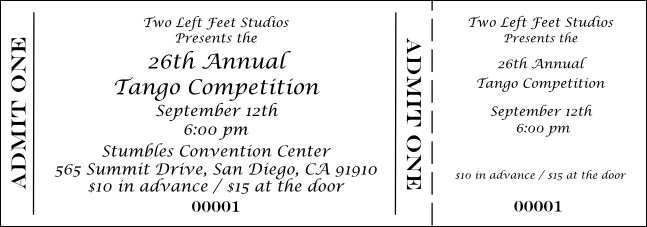 All Purpose General Admission Ticket 004 Product Front