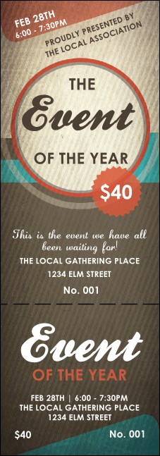 All Purpose Circle Event Ticket Product Front
