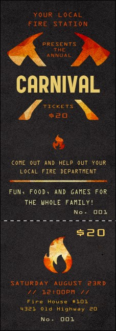 Fire Department Event Ticket Product Front