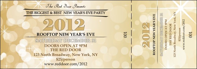 Gold Glitter General Admission Ticket