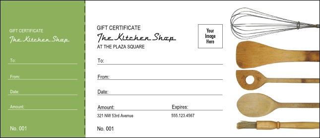 Kitchen Logo Shop Gift Certificate Product Front