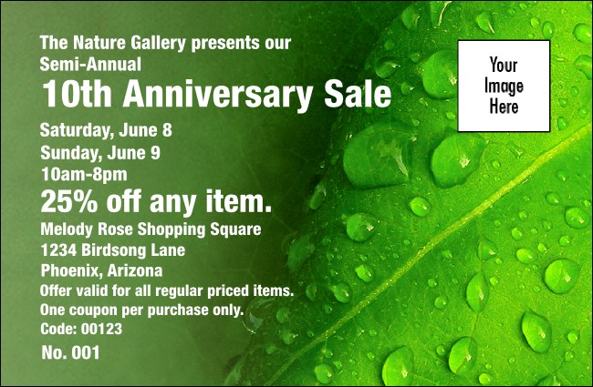 Raindrops Coupon 1 Product Front
