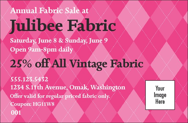 Pink Argyle Coupon 1 Product Front