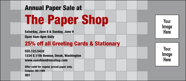 Gray Checkers 2 Coupon Product Front