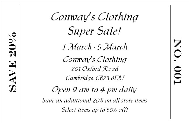 All Purpose Coupon 002 Product Front