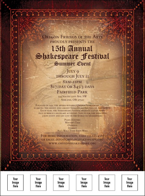 Performing Arts Flyer with Image Upload Product Front