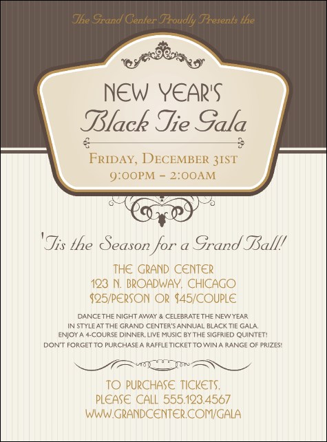 Classic Brown Pinstripe Flyer Product Front