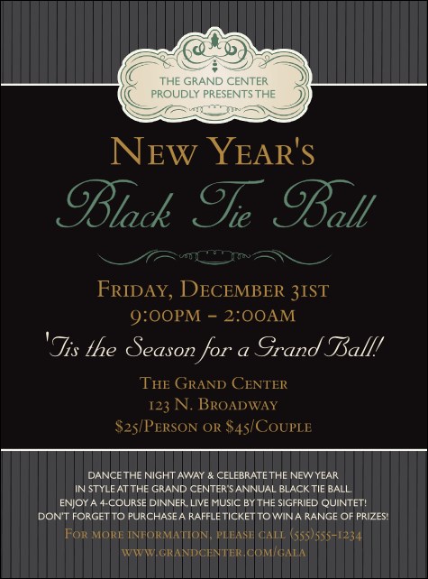 Classic Black Pinstripe Flyer Product Front