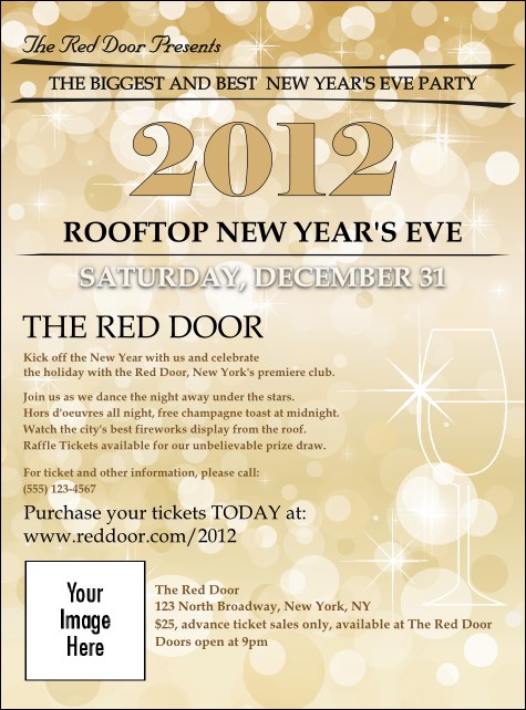 Gold Glitter Flyer Product Front