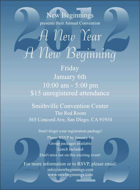 Year Flyer (Blue) Product Front
