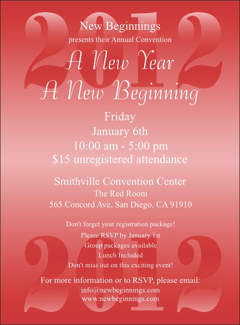 Year Flyer (Red) Product Front