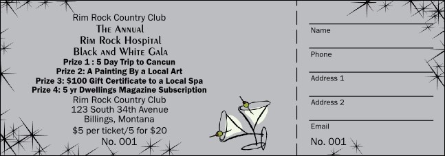 Gala Raffle Ticket Product Front