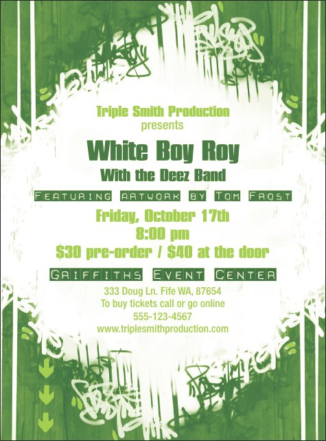 Hip Hop Green Flyer Product Front