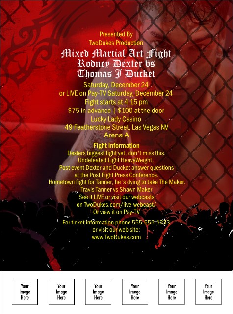 Mixed Martial Arts Flyer Product Front