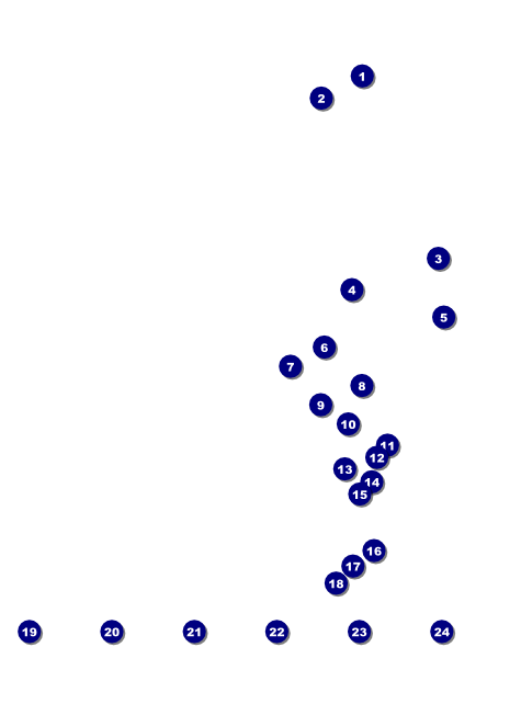 Sydney Flyer (Black and White) Front Field Markers