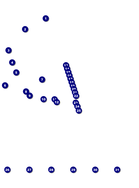 Rock Concert Blue Flyer Front Field Markers