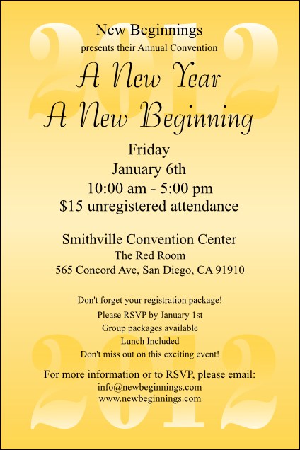 Year Poster (Gold) Product Front