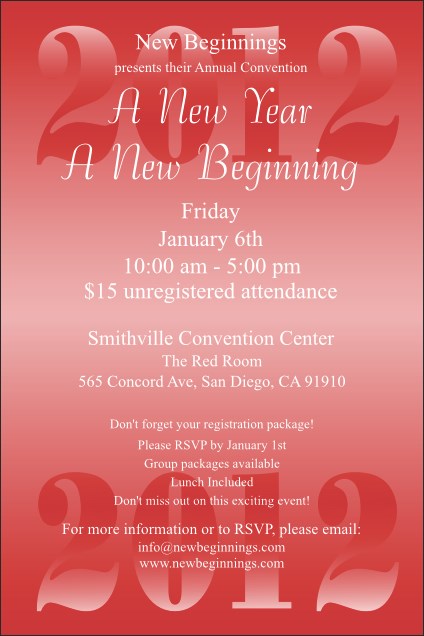 Year Poster (Red) Product Front